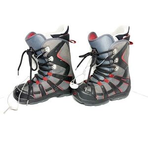 Burton Moto Matrix 2 Snowboard Boots Men’s Size 7 Gray Black Red Lace Up Riding